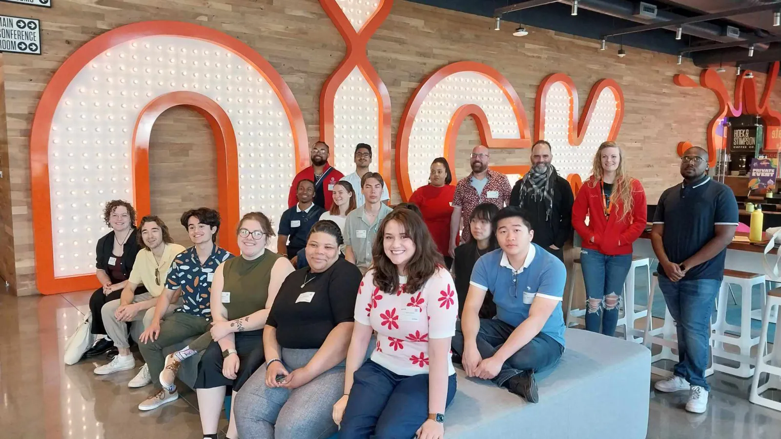 Students visiting Nickelodeon