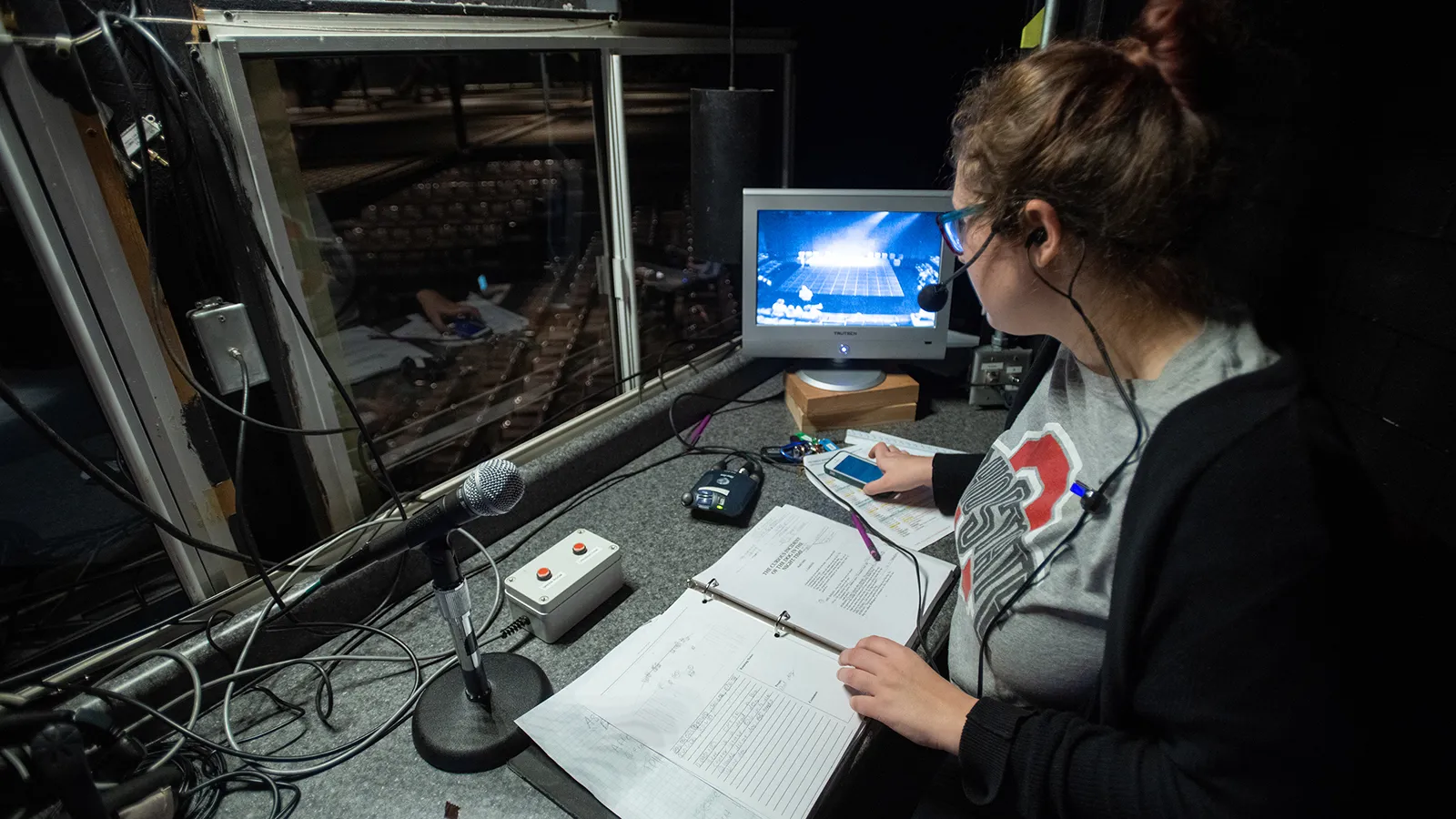 Stage manager running rehearsal
