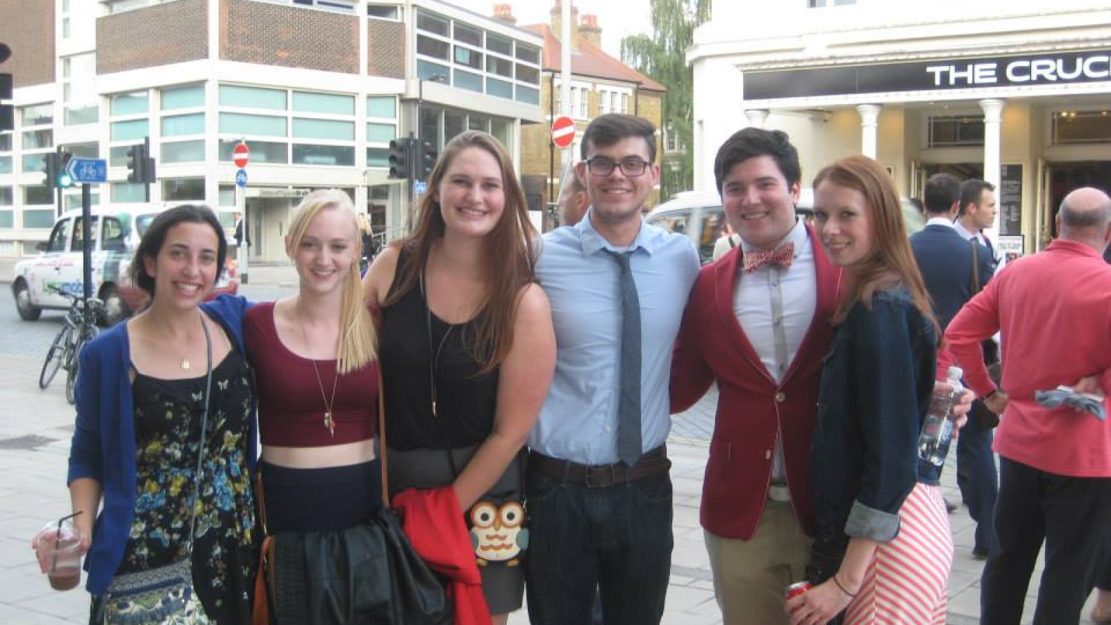 Amy Greenblott, Taylor Davis, Annie McAlpine, Trent Rowland, Michael Carozza, and Kathryn Miller at a performance of The Crucible. 