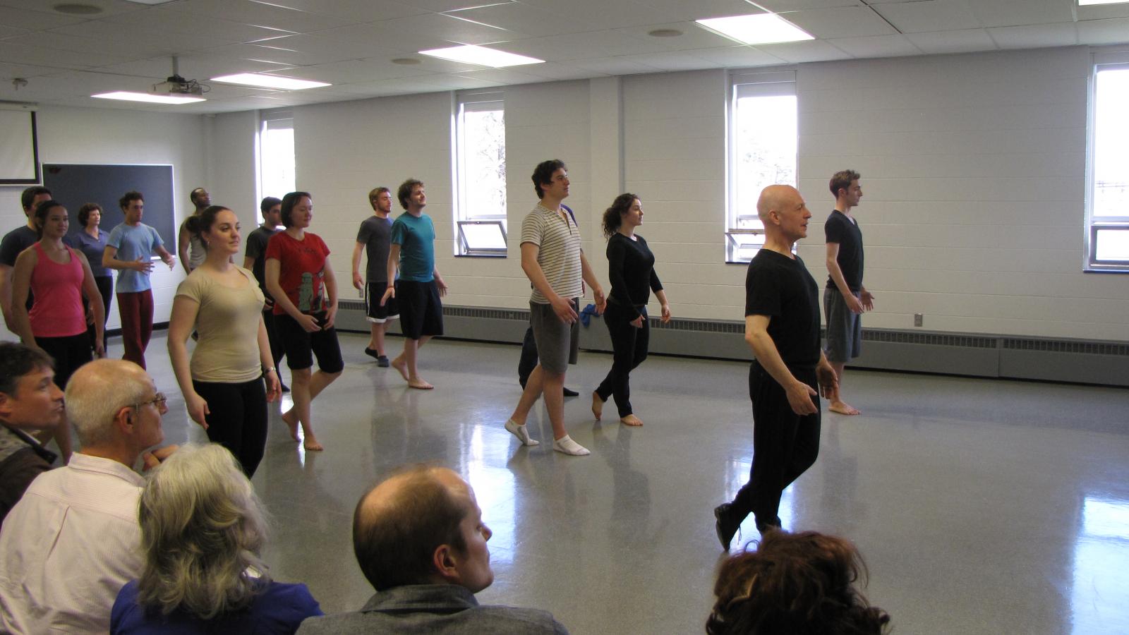 Professional Actor, Mime Artist, and Artistic Co-Director of Happenstance Theater Mark Jaster leads his workshop, “Decroux and Marceau: A Comparative Study of Two Short Études.”