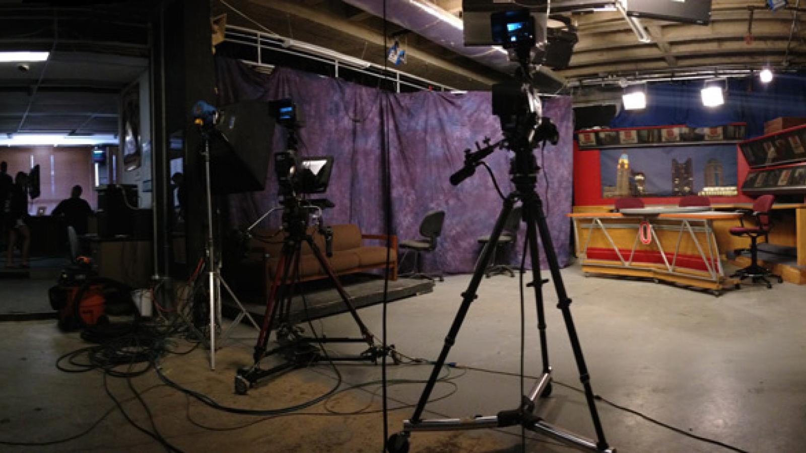 A production set for media production minors.